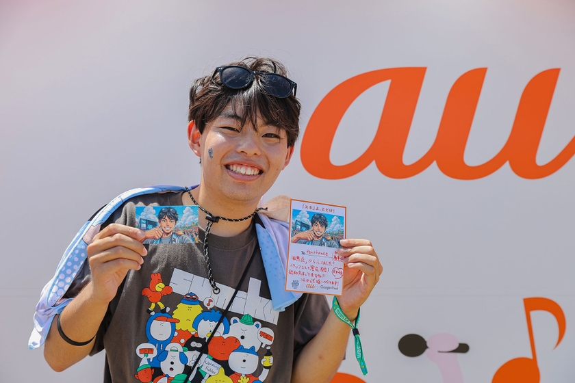 広島から来場した彼の推しはPenthouse。「本当に届くと思うとテンション上がりますね」と満面の笑み
