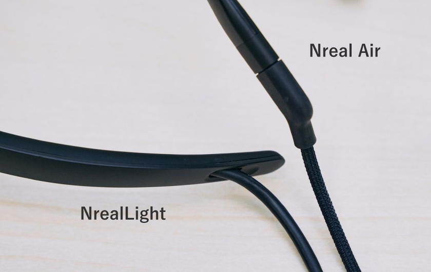 「Nreal Air」と「NrealLight」のケーブル