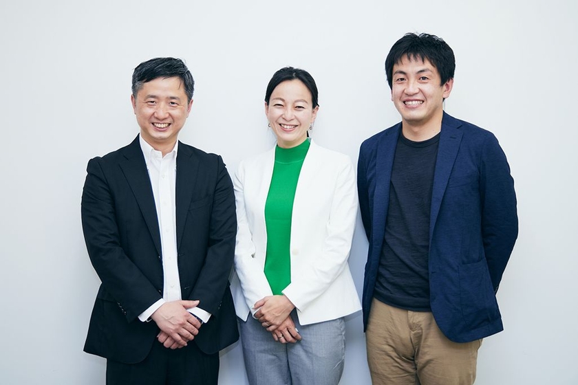 KDDIの王 健、白石里咲、山本尚弘
