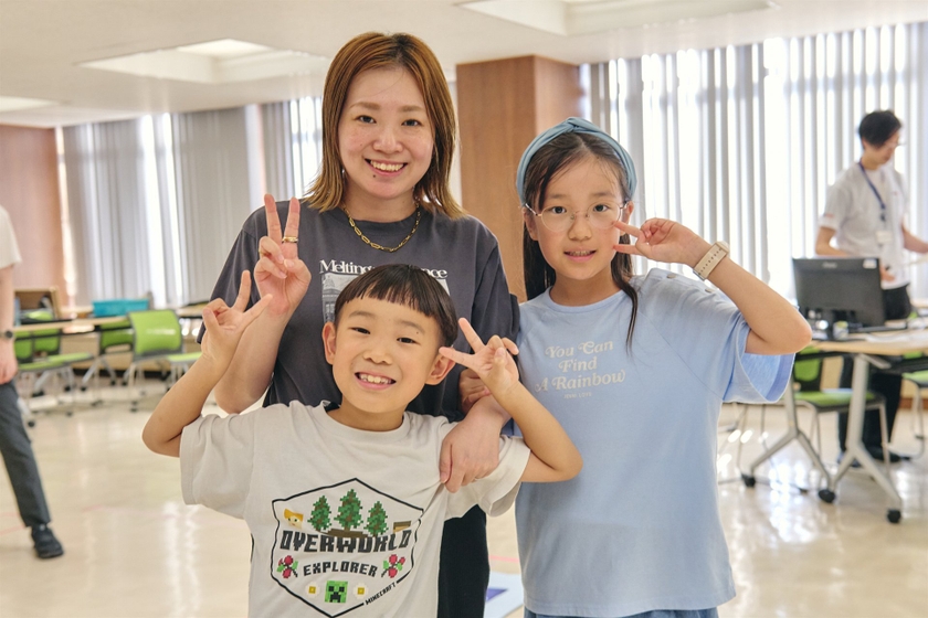 体験を終えて、親子で記念の一枚